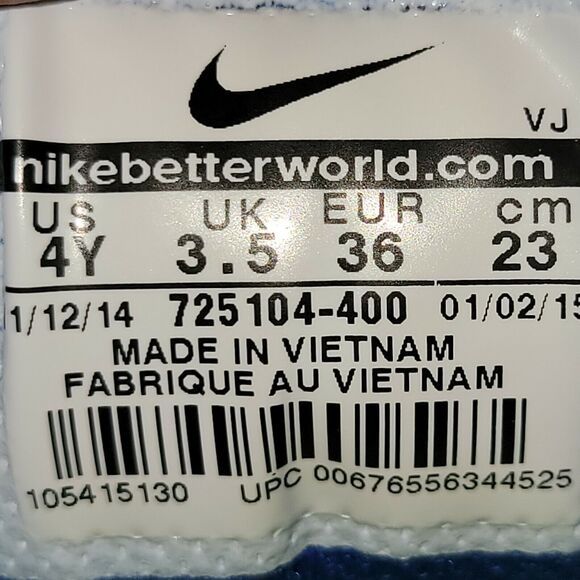 Nike Free 5.0 Youth Size 4Y Women's Sz 5.5 Blue/Black Running Shoes(725104-400) - Picture 11 of 11